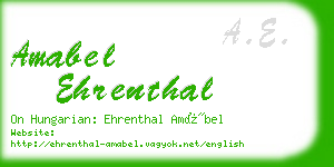 amabel ehrenthal business card
